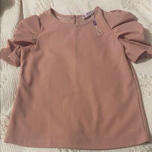 Girls Blush Puff Sleeve Blouse size 12